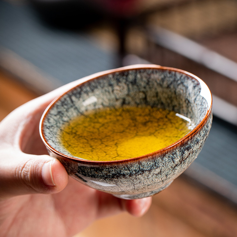 窯變四季杯主人杯禮盒裝 茶杯功夫茶具家用陶瓷禮品茗杯茶碗