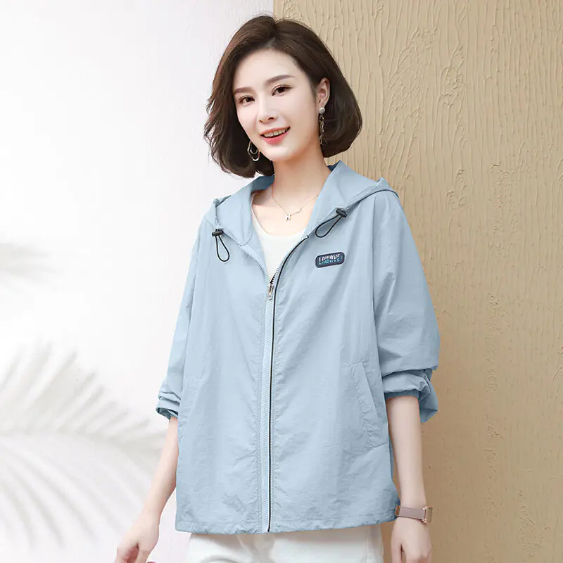 【三花棉業,新品上市】夏季新款時尚輕薄防曬衣,大碼寬松透氣防曬服,百搭洋氣年輕範,大碼可穿 【三花棉業,新品上市】夏季新款時尚輕薄防曬衣,大碼寬松透氣防曬服,百搭洋氣年輕範,大碼可穿