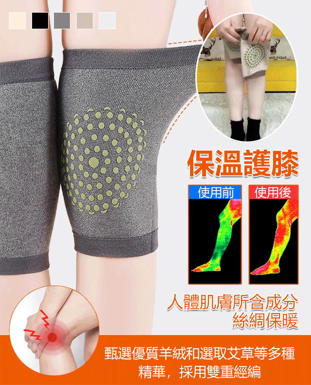 【男女同款】艾草防滑薄款護膝